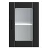vidaXL Kitchen Wall Cabinet with Glass Door Lucca Black