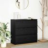 vidaXL Sideboard Black Oak 80x35x76 cm Engineered Wood