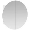 vidaXL Bathroom Cabinet with Round Mirror&LED White 54x54x17,5 cm