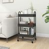 vidaXL 3-Tier Trolley Anthracite 43x34x79 cm Steel