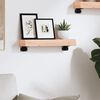 vidaXL Wall Shelf 40x10x6 cm Untreated Solid Wood Oak