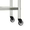 vidaXL Kitchen Work Table with Overshelf 110x55x120 cm Stainless Steel