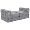 vidaXL Modular Sofa 4 pcs Light Grey Fabric