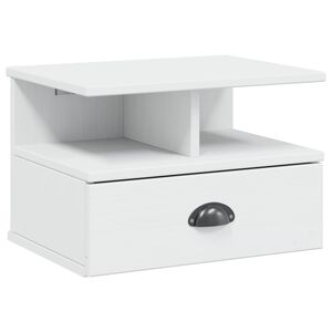 vidaXL Bedside Cabinet HILL White 40 x 31 x 27 cm Solid Pine Wood