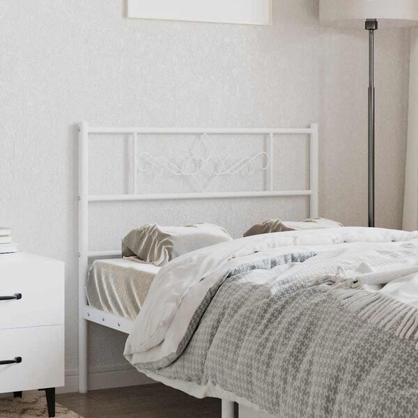 vidaXL Metal Replace Headboard White 107 cm