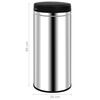 vidaXL Automatic Sensor Dustbin 80 L Stainless Steel