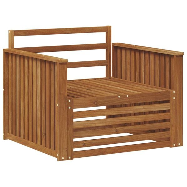 vidaXL 2 Piece Sofa with Armrests Solid Acacia Wood Natural