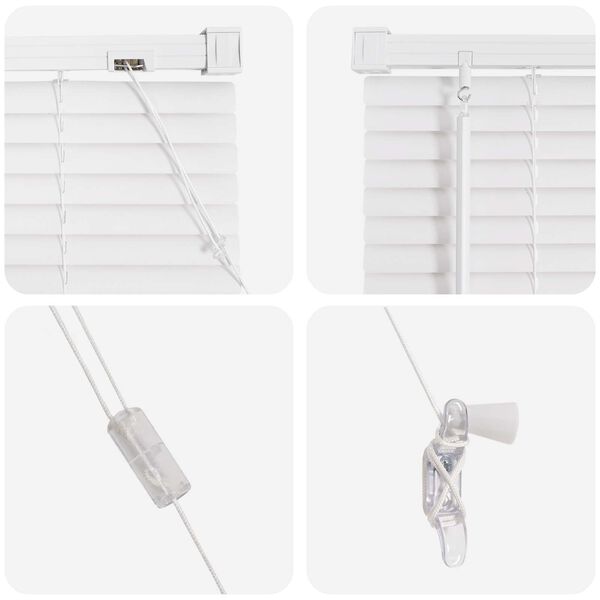 vidaXL Venetian Blind Manual Adjustable White 213 x 60 cm PVC