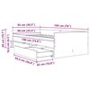 vidaXL Bed Frame with Drawer Black Oak 90 x 190 cm Solid Pine Wood