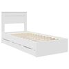 vidaXL Bed Frame with Drawer White 75 x 190 cm Engineer Wood