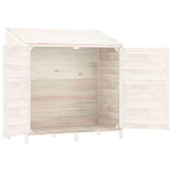 vidaXL Garden Shed White 102x52x112 cm Solid Wood Fir
