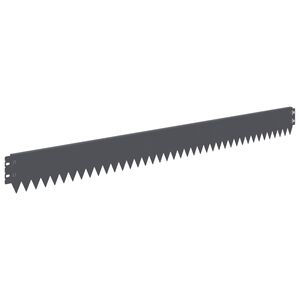 vidaXL Lawn Edging 10 pcs 103 x 10 cm Steel Anthracite