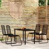 vidaXL 5 Piece Garden Dining Set Black