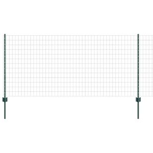 vidaXL Welded Wire Fence 25 x 1 m (W x H) PVC-Coated Steel Green Mesh