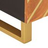 vidaXL Coffee Table Brown and Black 80x50x40 cm Solid Wood Mango