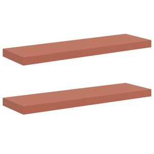 vidaXL Wall Shelf 2 pcs Red 90 x 23.5 x 3.8 cm Engineered Wood
