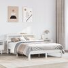 vidaXL Bed Frame with Headboard without Mattress White 120x190 cm Small Double