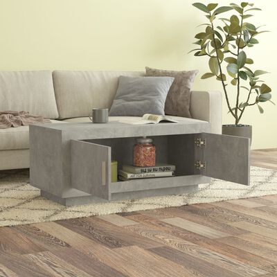 vidaXL Coffee Table Concrete Grey 102x50x45 cm Engineered Wood