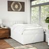 vidaXL Box Spring Bed with Mattress White 120x190 cm Faux Leather