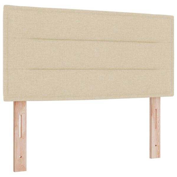 vidaXL Headboard with Headboard Cream 100 cm Faux Leather