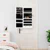 vidaXL Mirror Jewellery Cabinet with LED Lights Wall Mounted White