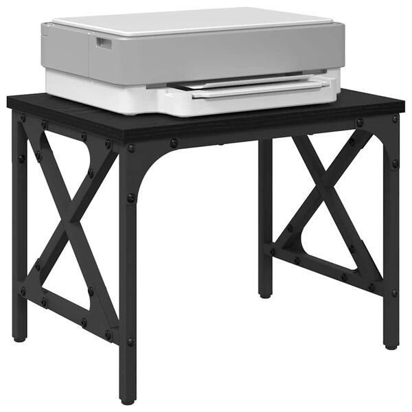 vidaXL Printer Stand Black Oak 40 x 30 x 31 cm Engineered Wood