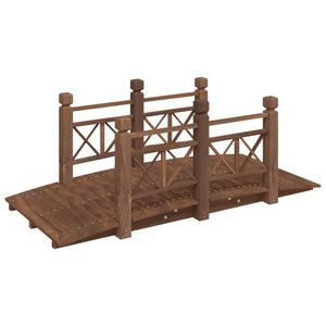 vidaXL Garden Bridge with Railings 150x67x56cm Solid Wood Spruce