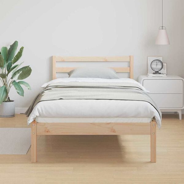 vidaXL Bed Frame Brown 225.5 x 85.5 x 69.5 cm Solid Pine Wood
