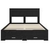 vidaXL Bed Frame with Headboard Black Oak 160 x 200 cm Engineered Wood
