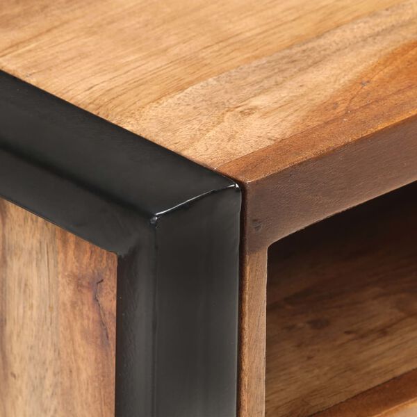 vidaXL Bedside Cabinet 40x35x55cm Solid Acacia Wood in Sheesham Finish