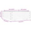 vidaXL Garden Planter 70x70x26.5 cm Impregnated Wood Pine
