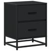 vidaXL Bedside Cabinets 2 pcs Black 40x31x50 cm Engineered Wood