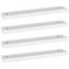 vidaXL Loggia Wall Shelves 4 pcs White 80x15x4 cm MDF