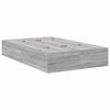 vidaXL Bed Frame with Storage Grey sonoma 120 x 190 cm Engineered wood