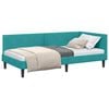 vidaXL Corner Bed Frame with Headboard Turquoise 80 cm x 200 cm Velvet