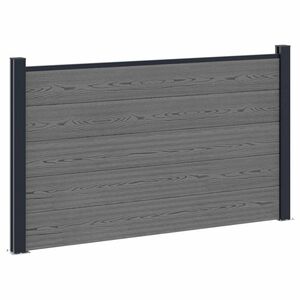 vidaXL Fence Set 180 x 105 cm WPC and Aluminium Grey