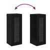 vidaXL Wall Mounted Cabinet Black Oak 34.5 x 34 x 90 cm