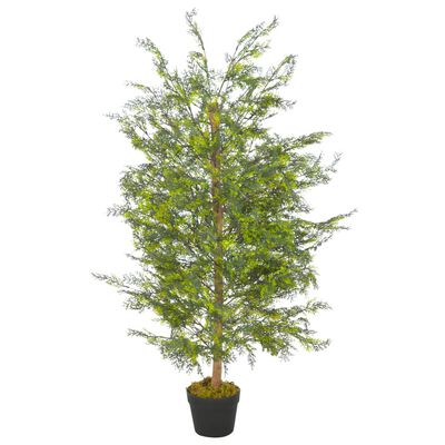 vidaXL Artificial Plant Cypress Tree with Pot Green 120 cm