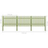 vidaXL Picket Fence Impregnated Pinewood 5.1 m 120 cm 6/9cm