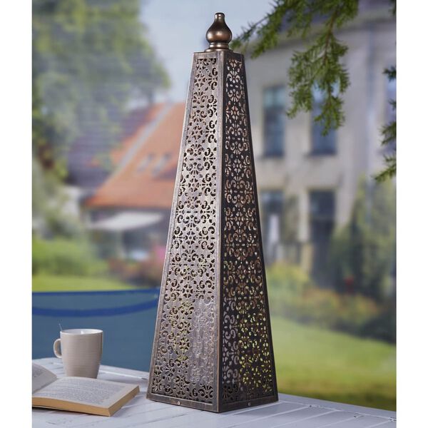 Luxform Lighting LED Battery Light Pyramid 60 cm Copper