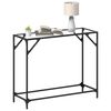 vidaXL Console Table with Transparent Glass Top 98x35x81 cm Steel