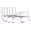 vidaXL Bed Frame without Mattress 140x200 cm Solid Wood Pine