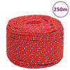 vidaXL Boat Rope Red 8 mm 250 m Polypropylene