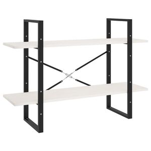 vidaXL 2-Tier Book Cabinet White 100x30x70 cm Solid Wood Pine