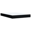 vidaXL Box Spring Bed with Mattress Black 140x200 cm Fabric