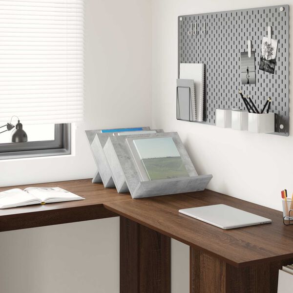 vidaXL Magazine Rack Concerte Grey 53 x 40 x 28.5 cm Engineered Wood