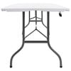 vidaXL Folding Garden Table White 180x72x72 cm HDPE