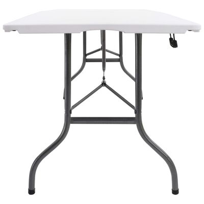 vidaXL Folding Garden Table White 180x72x72 cm HDPE