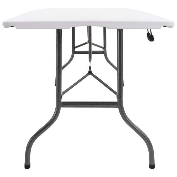 vidaXL Folding Garden Table White 180x72x72 cm HDPE