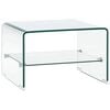 vidaXL Coffee Table Clear 50x45x33 cm Tempered Glass